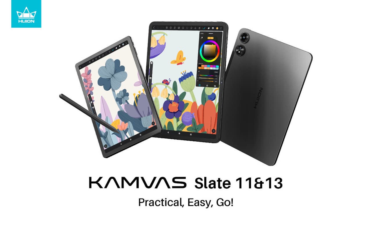 Huion Launches Kamvas Slate 11 & 13: Android Tablets for On-the-Go Creativity