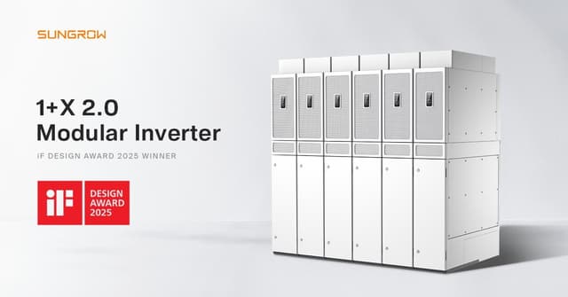 Sungrow Wins the iF Design Award 2025 for Its All-New 1+X 2.0 Modular Inverter