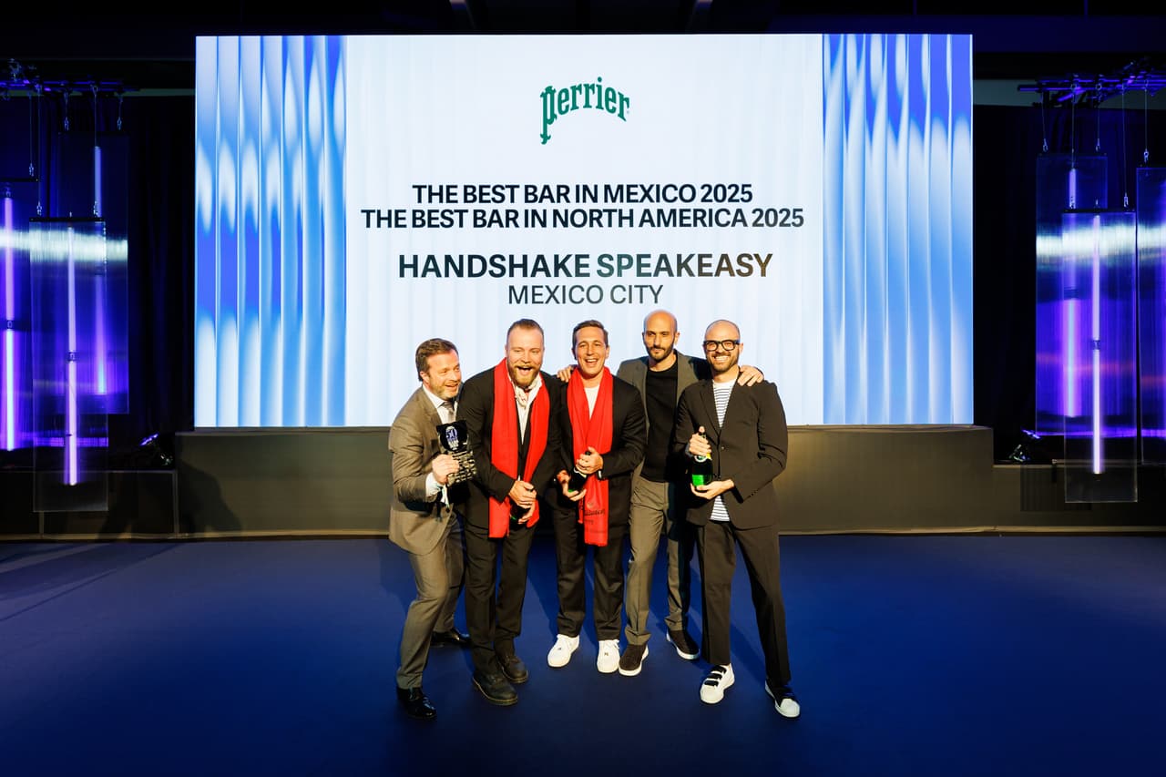 HANDSHAKE SPEAKEASY FROM MEXICO CITY IS NAMED THE BEST BAR IN NORTH AMERICA FOR THE SECOND YEAR IN A ROW AS THE RANKING OF NORTH AMERICA'S 50 BEST BARS IS REVEALED