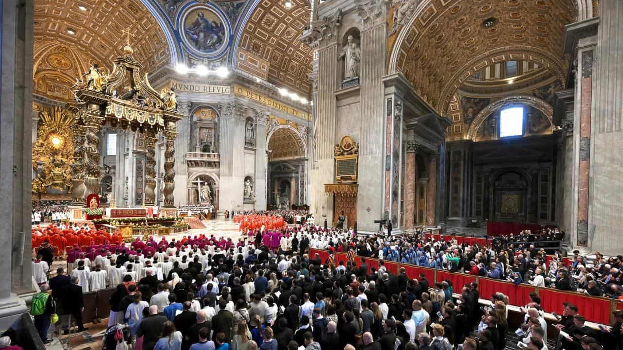 Cardinals join mass before conclave to pick new pope