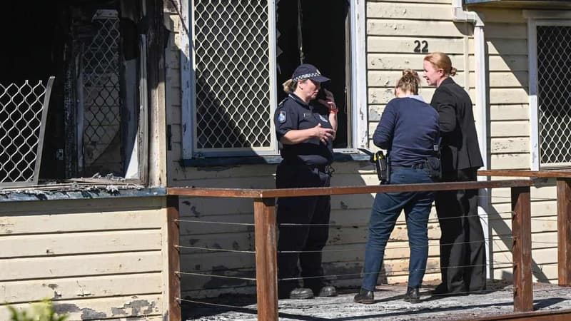 Locals embrace family as three kids die in fire horror