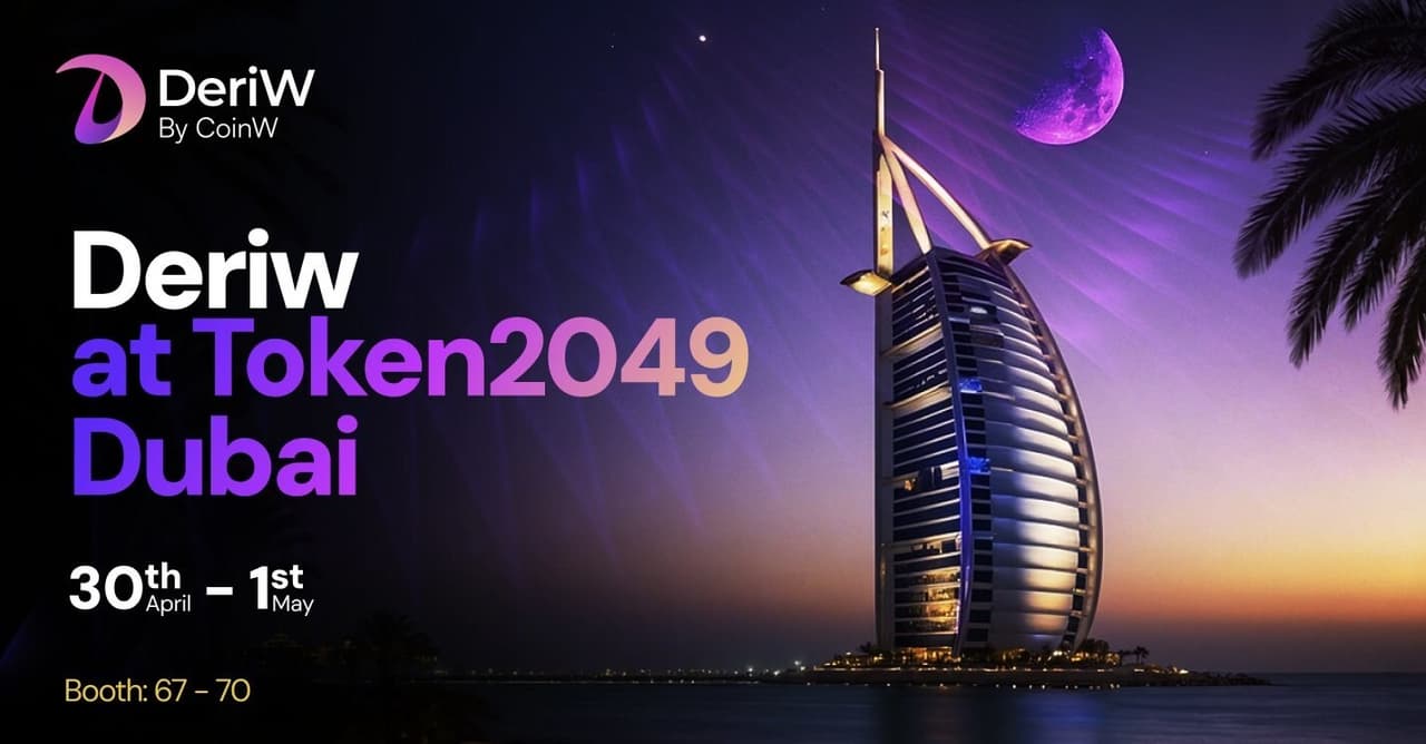 DeriW Dominates Token2049 Dubai with Gasless, 80K TPS Perpetual DEX