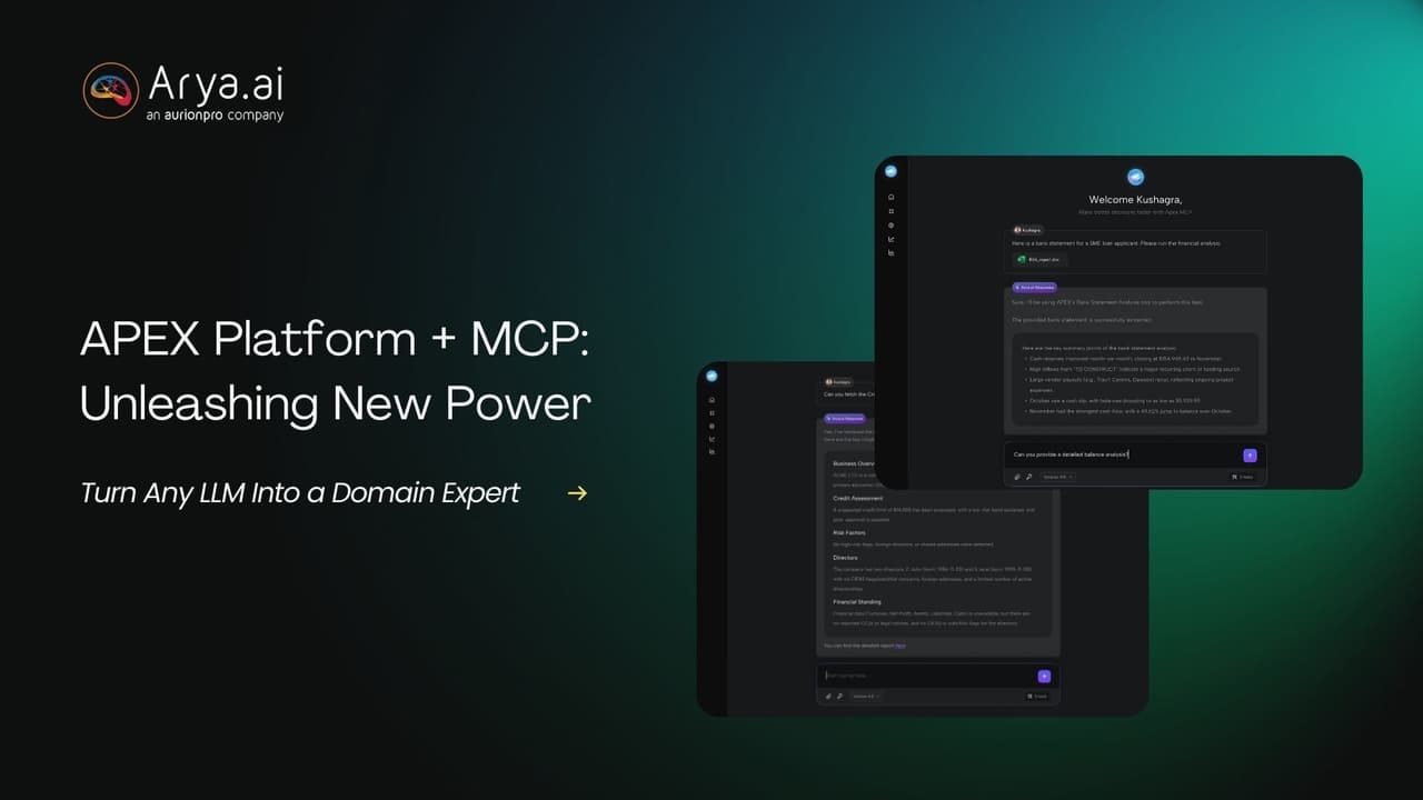 Arya.ai Unveils MCP Applications to Transform Generic LLMs into Domain-Specific Experts