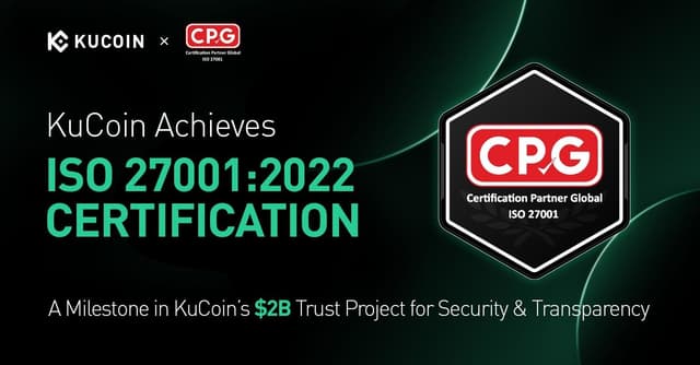 KuCoin Achieves ISO 27001:2022 Certification, Strengthening Commitment to Security Through $2B Trust Project