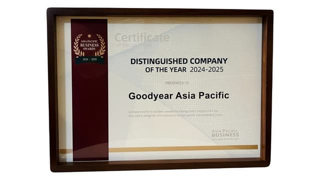 GOODYEAR WINS ASIA PACIFIC BUSINESS AWARDS 2024 - 2025