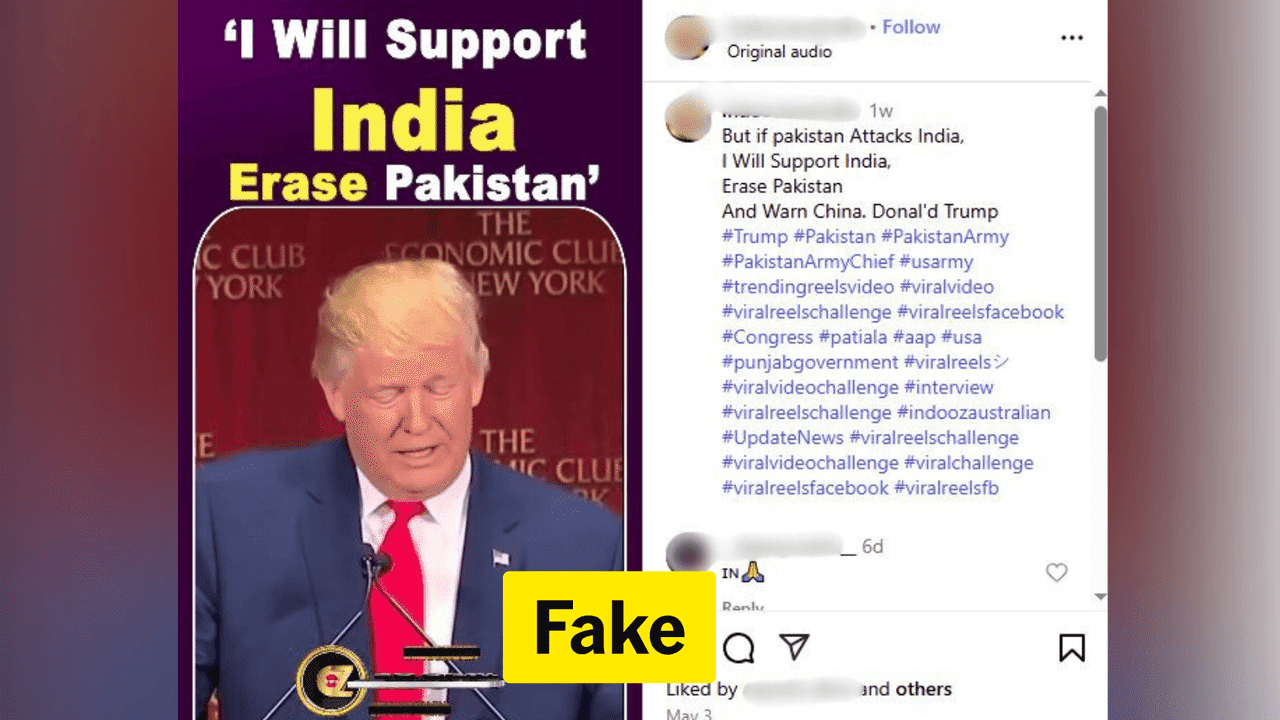 Trump did not threaten Pakistan during NY speech