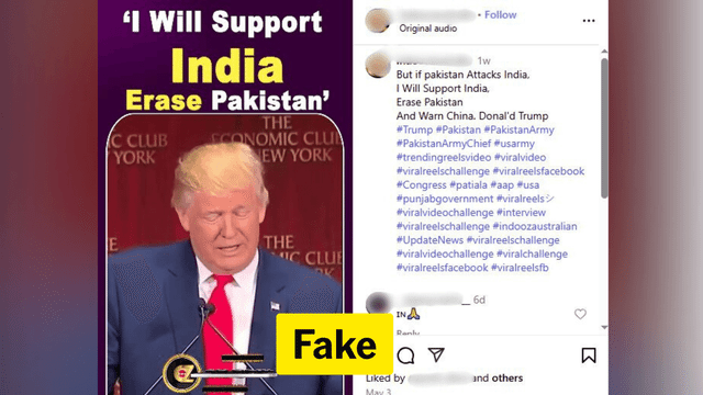 Trump did not threaten Pakistan during NY speech