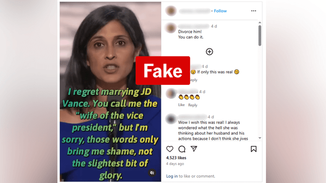 US Vice President JD Vance's wife targeted in AI deepfake video