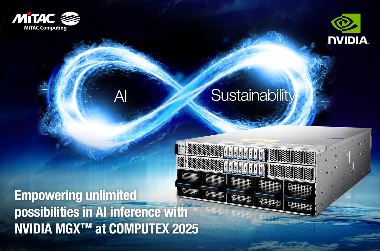 MiTAC Computing Launches the Latest Scale-out AI Server G4527G6 by NVIDIA MGX at COMPUTEX 2025