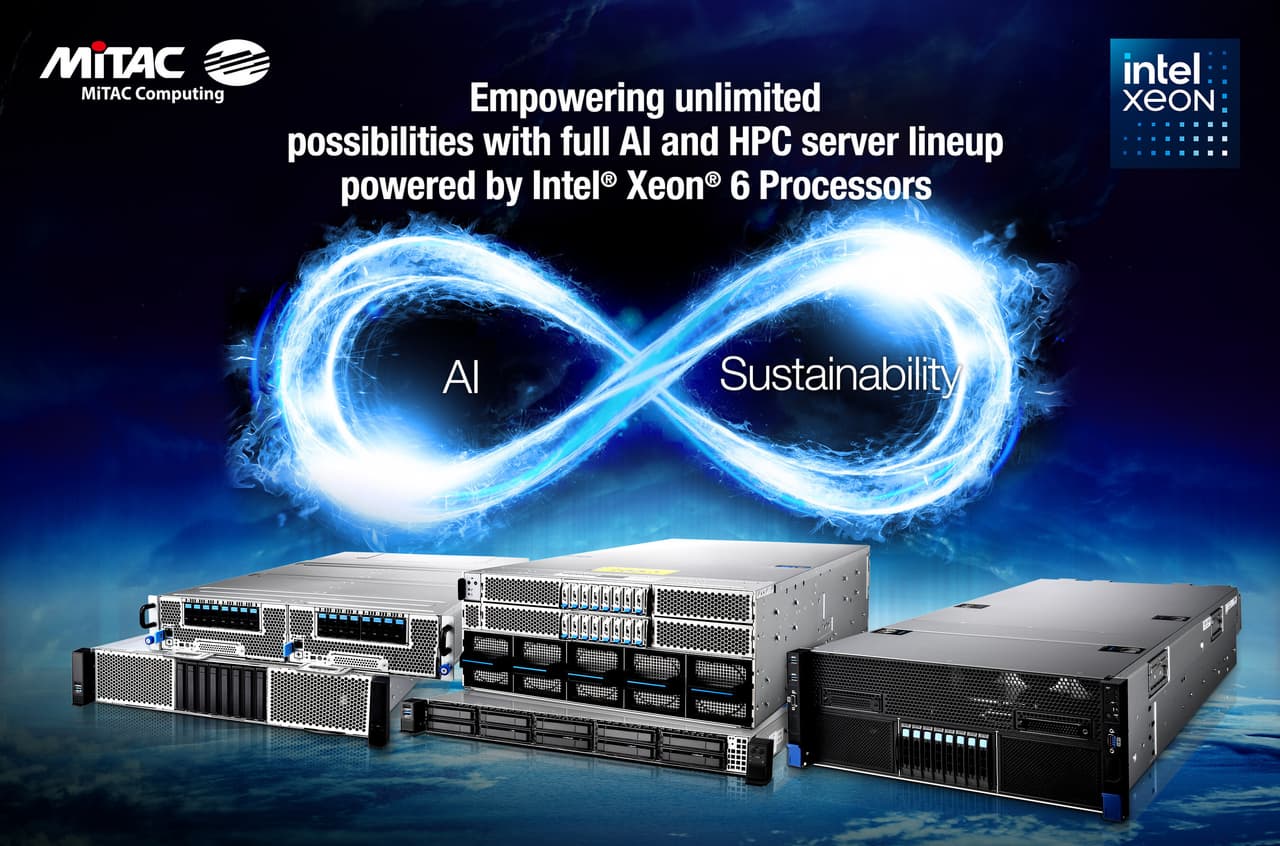 MiTAC Computing Unveils Full Server Lineup for Data Centers and Enterprises Powered by Intel Xeon 6 Processors at COMPUTEX 2025