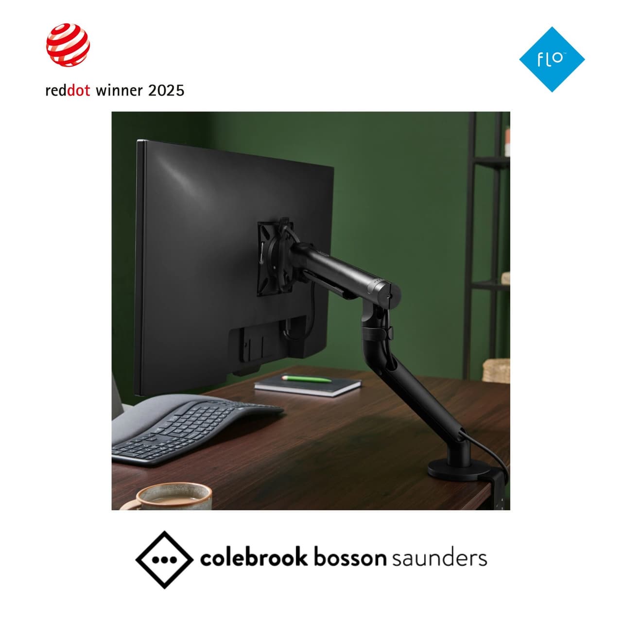 Flo Monitor Arm by Colebrook Bosson Saunders Redefines Human-Centric Workspaces at ORGATEC TOKYO