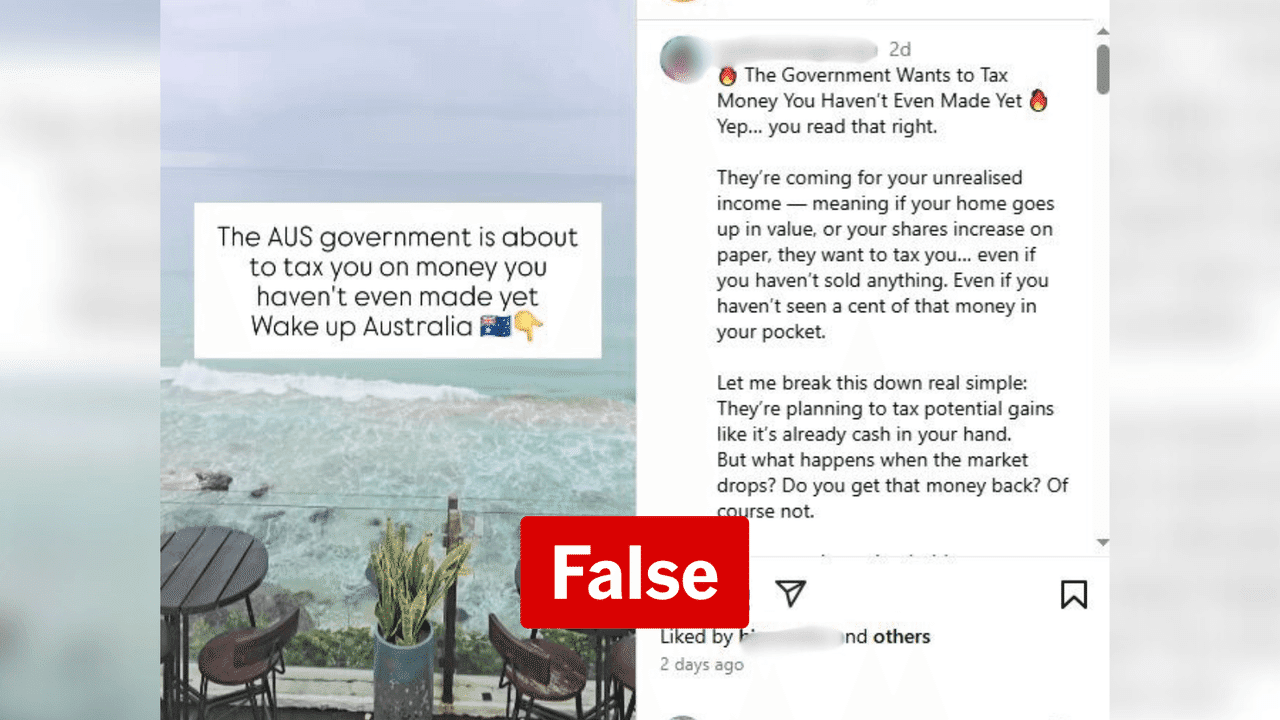 Labor's super tax proposal misrepresented as tax on all paper profits