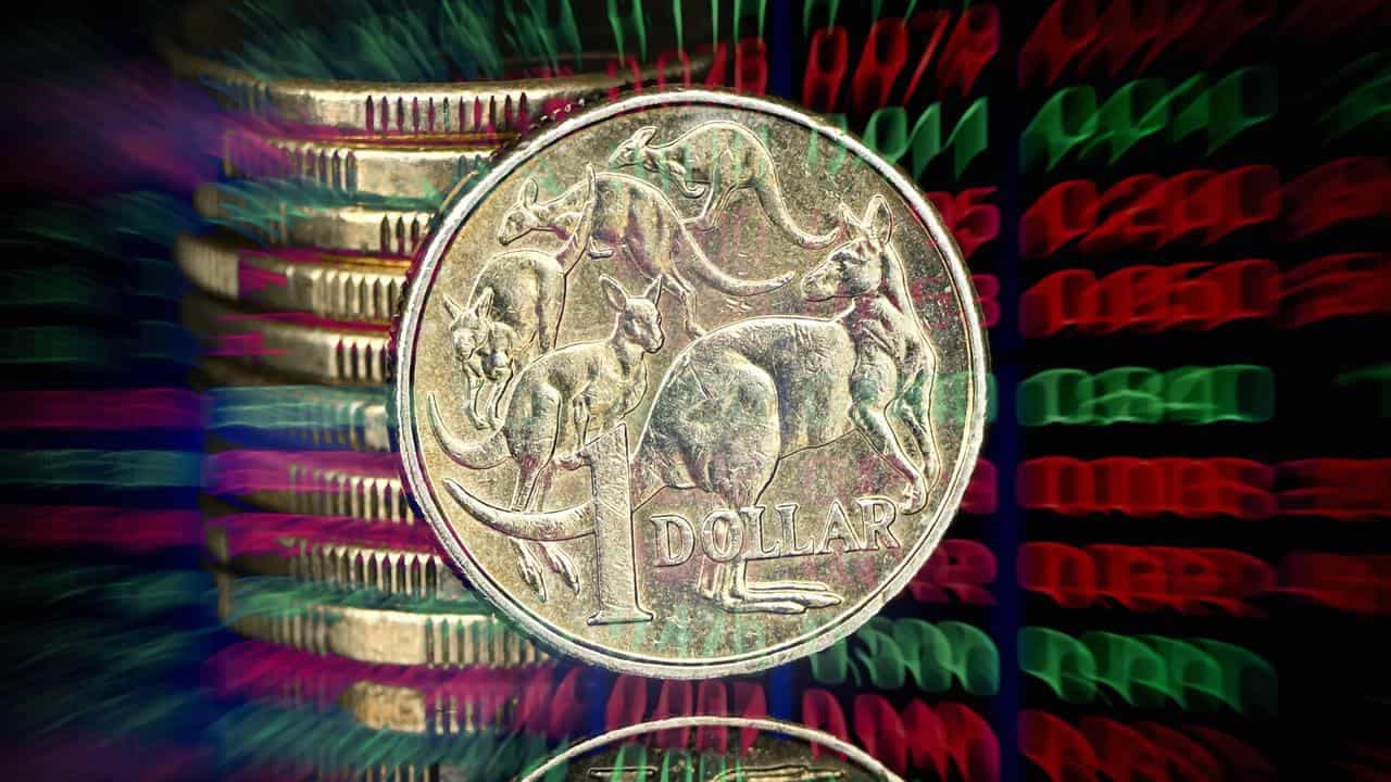 Aussie dollar hits six-month high as shares trade flat