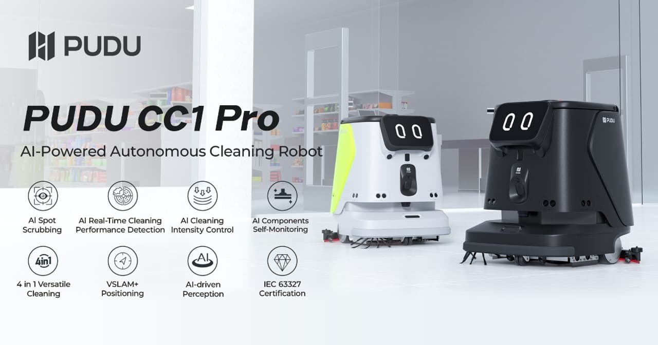 Pudu Robotics Launches its Latest AI-Powered Autonomous Cleaning Robot - PUDU CC1 Pro