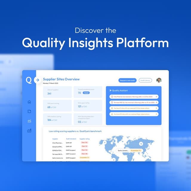 AI Meets Audit Powerhouse: Qualifyze Launches Quality Insights Platform to Help Global Pharma Manage Supplier Site Risk