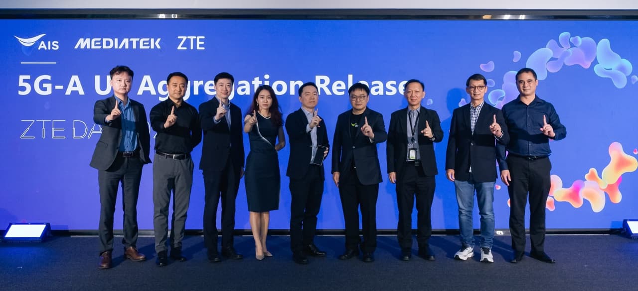 ZTE, AIS and MediaTek jointly unveil UE aggregation technology, advancing 5G-A to new heights