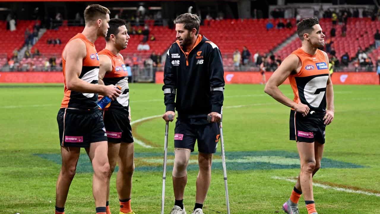 'Coach Ward' on crutches fires up GWS for comeback win