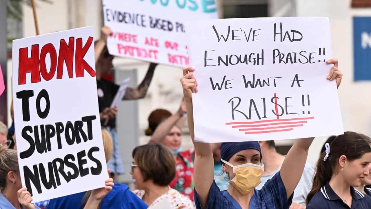 Nurses warn pink protest for better pay could escalate