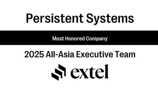 Persistent Achieves Top Rankings for the Second Year in a Row in Extel's Asia Executive Team Survey