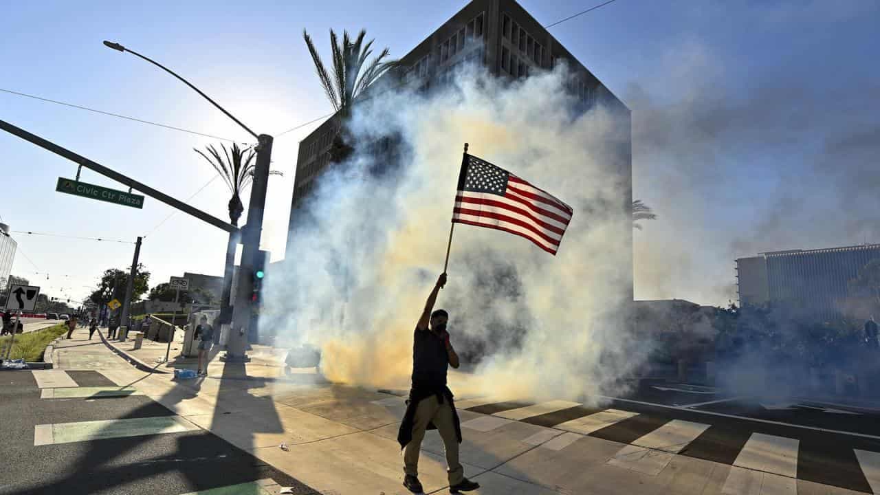 Marines, raids and protest further polarise US politics