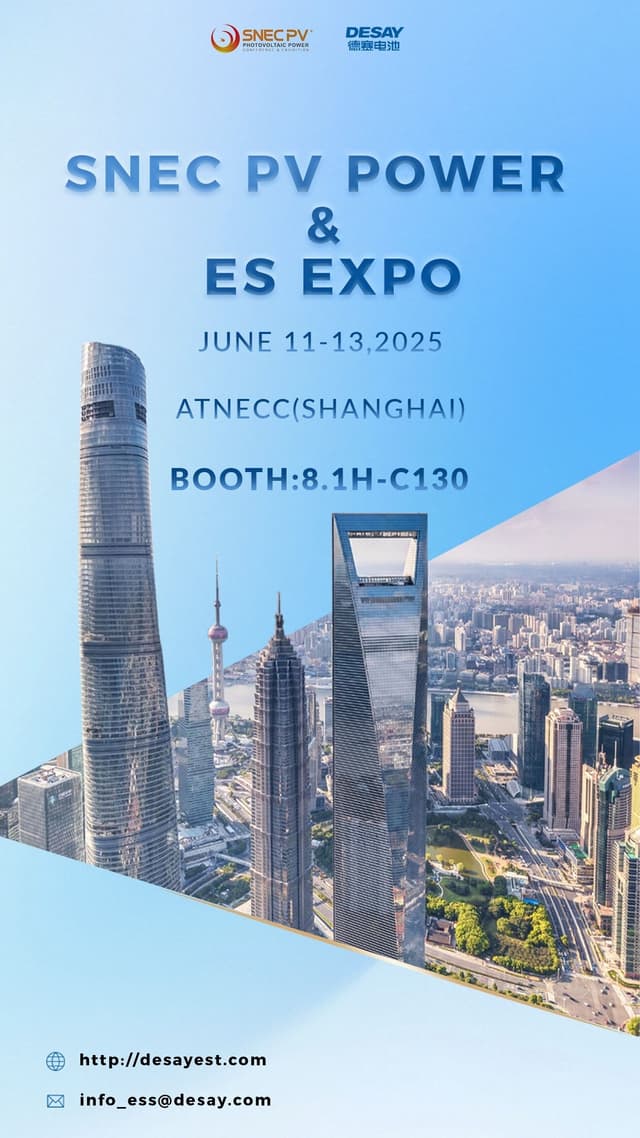 Desay Battery Unveils Innovative Energy Storage Solutions at SNEC PV+ Expo, Announces Strategic Partnership with Turkish Energy Leader Demir Enerji