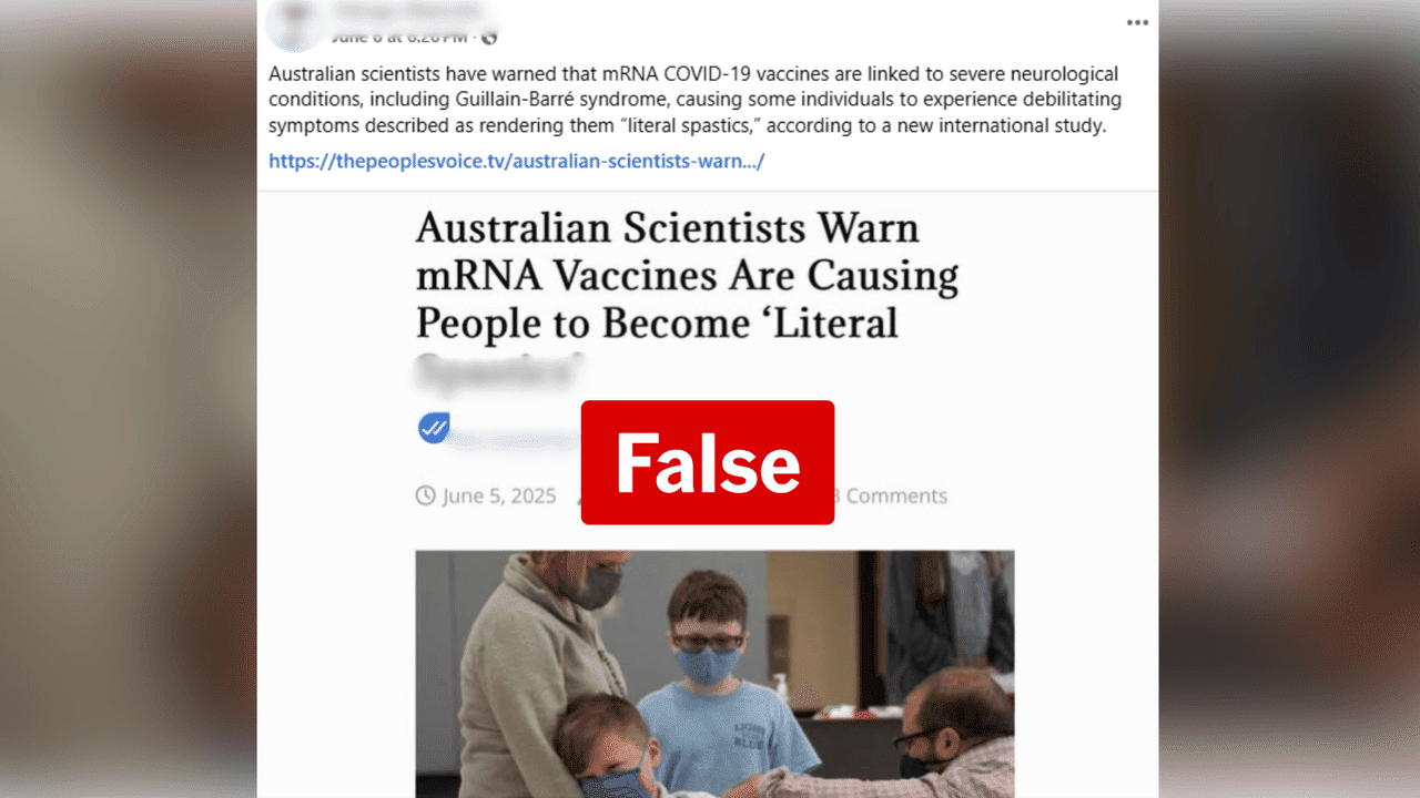 False claim flips facts on mRNA vaccine nerve disease risk