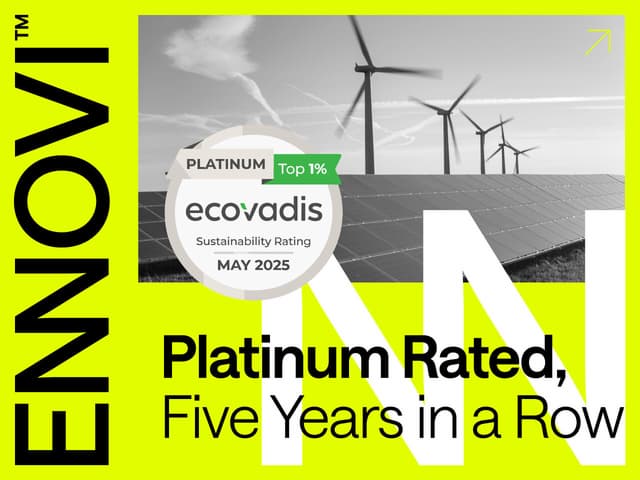 ENNOVI Achieves Prestigious EcoVadis Platinum Sustainability Rating for Unprecedented Fifth Year