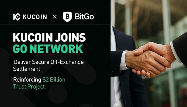 KuCoin Joins BitGo Singapore's Go Network for Off-Exchange Settlement, Reinforcing $2 Billion Trust Project