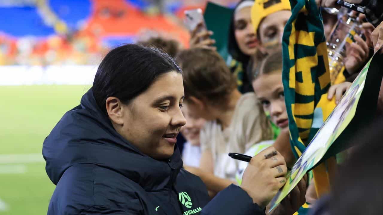 Sam Kerr links up with Matildas in pleasant surprise