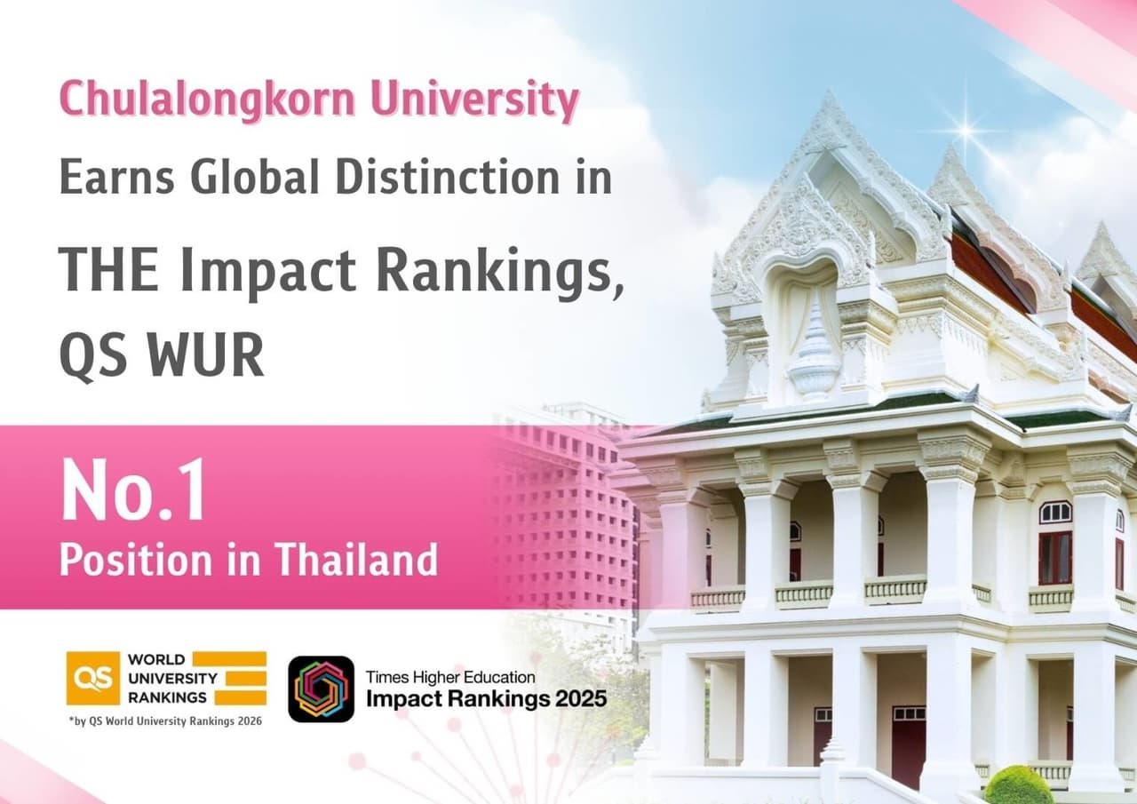 Chula Earns Global Distinction in THE Impact Rankings and QS WUR, Cementing Its No.1 Position in Thailand and ASEAN Leadership in Sustainability and Academic Excellence