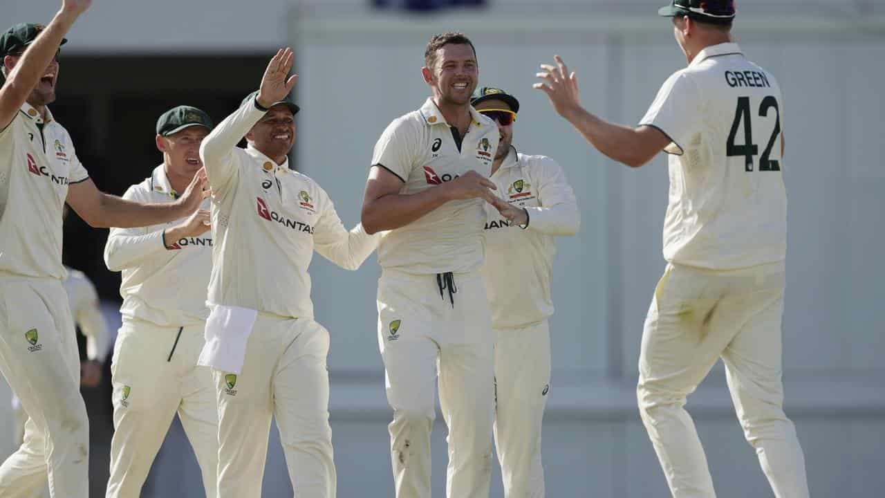 Hazlewood bowls Aussies to victory in Windies opener