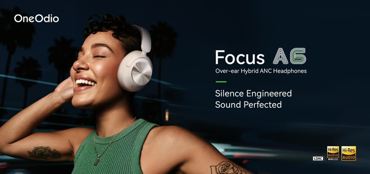 OneOdio Unveils Focus A6: Latest ANC Headphones with CNC-Milled Aviation-grade Aluminum Alloy CD Patterns