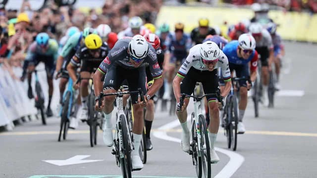 Van der Poel edges out Pogacar to claim yellow jersey
