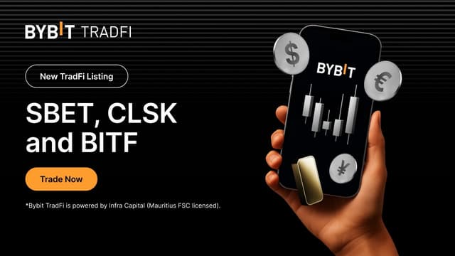 Bybit Lists SBET, CLSK and BITF, Bringing New TradFi Opportunities to Platform Users