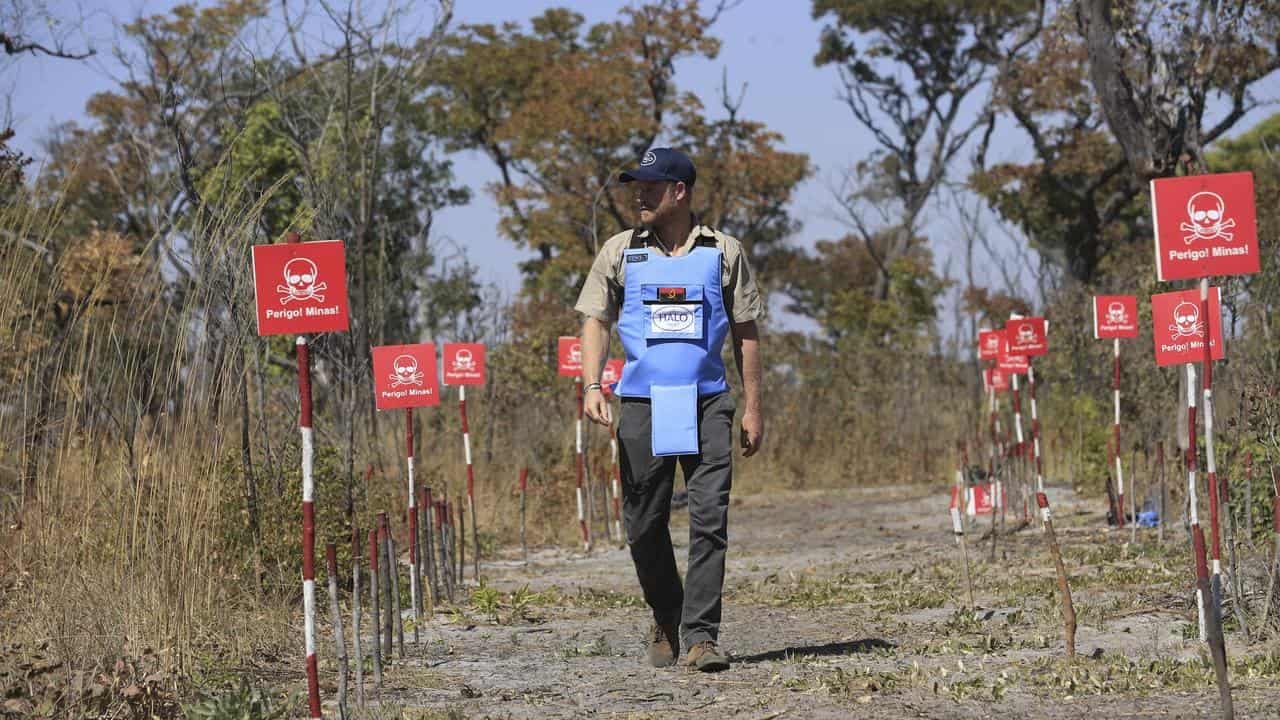 Harry retraces Diana's footsteps through mine field