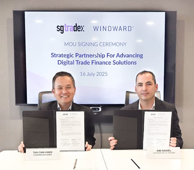 Windward and SGTraDex Sign Strategic Partnership to Advance Digital Trade Finance Solutions