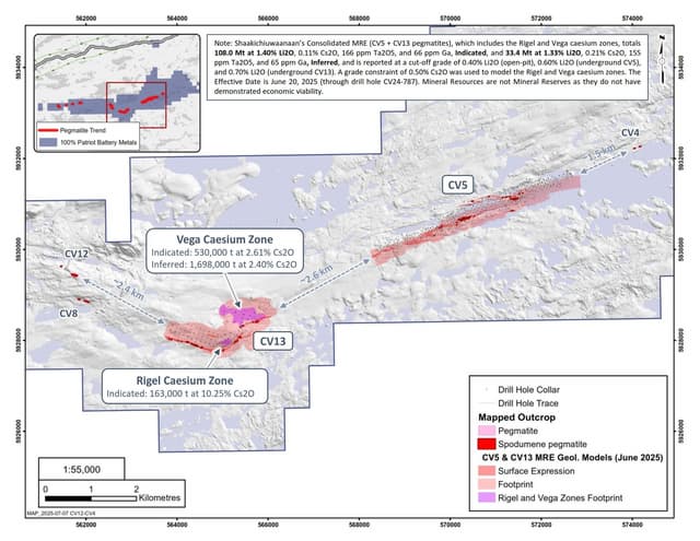 World's Largest Pollucite-Hosted Caesium Pegmatite Mineral Resource Defined at Shaakichiuwaanaan