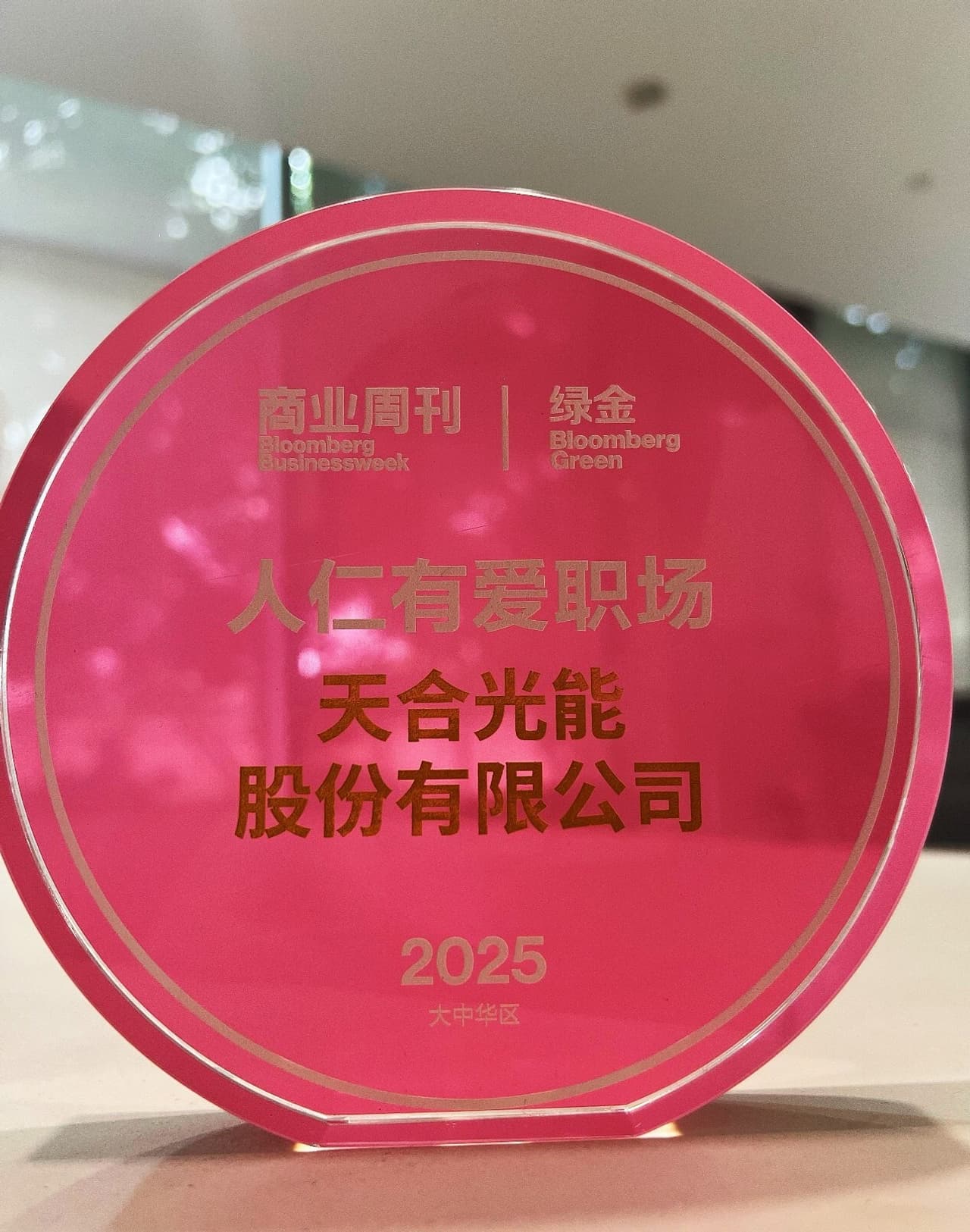 Trinasolar listed as the "Workplace for All" by Bloomberg Green