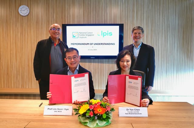 Elpis Biopharmaceuticals Signs Memorandum of Understanding with National Cancer Centre Singapore to Conduct Translational Cell Therapy Research in Singapore