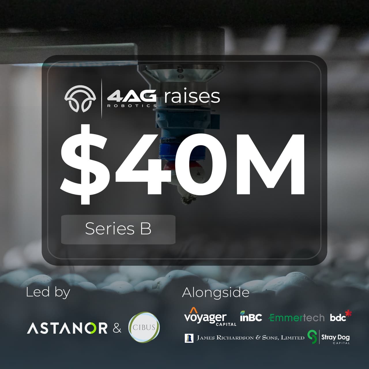 4AG Robotics Raises $40 Million Series B to Accelerate Global Adoption of Autonomous Mushroom Harvesting