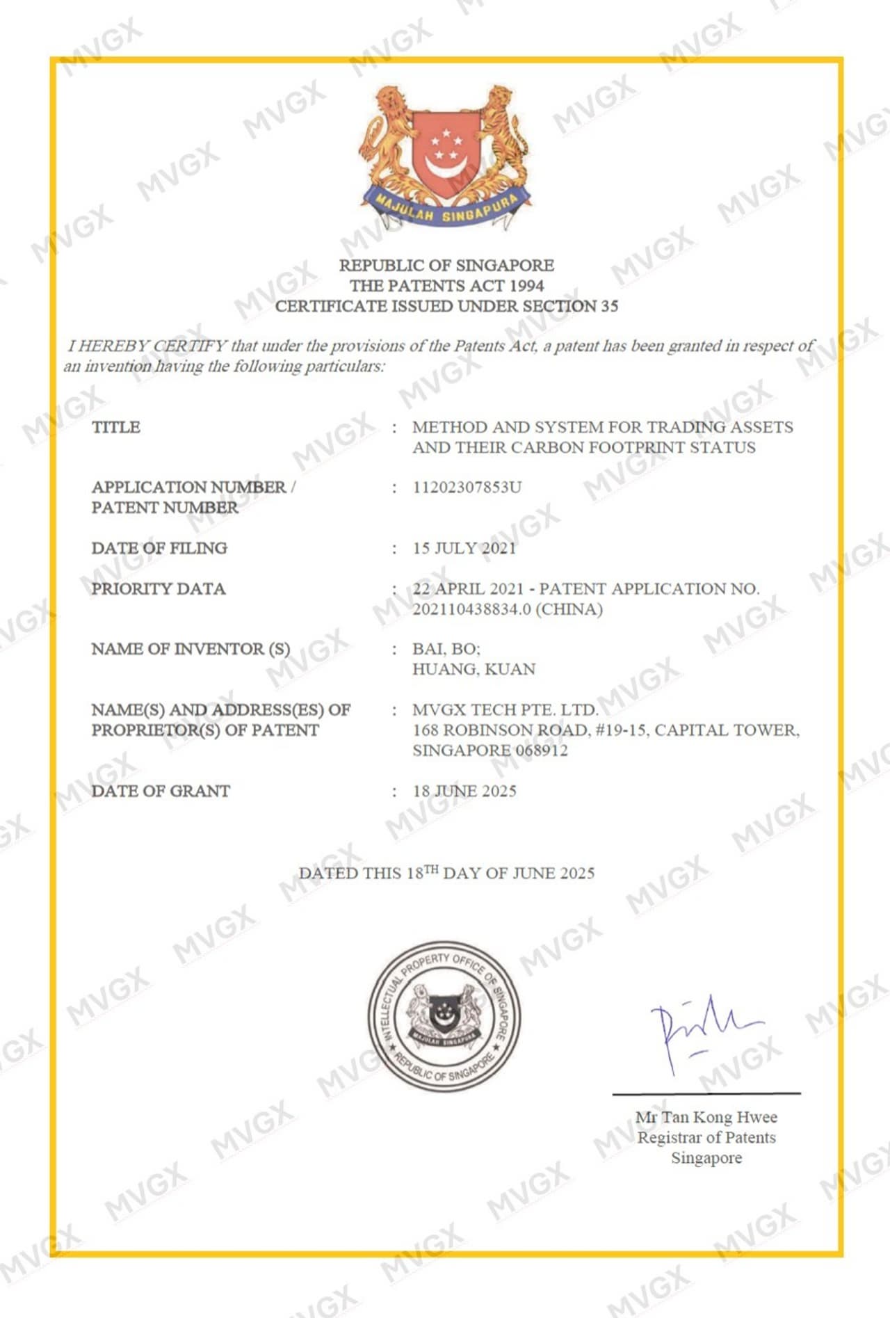 Carbon Stablecoin Framework Patented by Singapore's Alpha Ladder Group, Advancing Sustainable and Equitable Cross-border Payments & FX Infrastructure