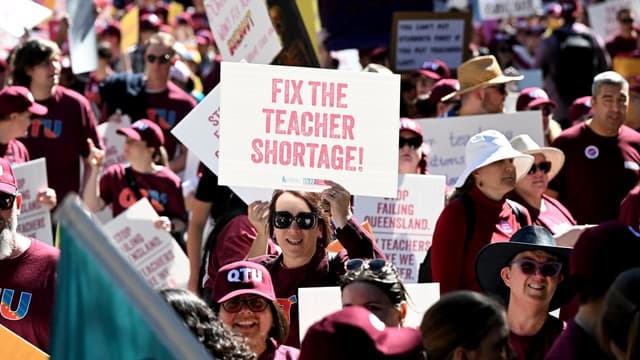 'This is the moment': teachers strike over wage deal