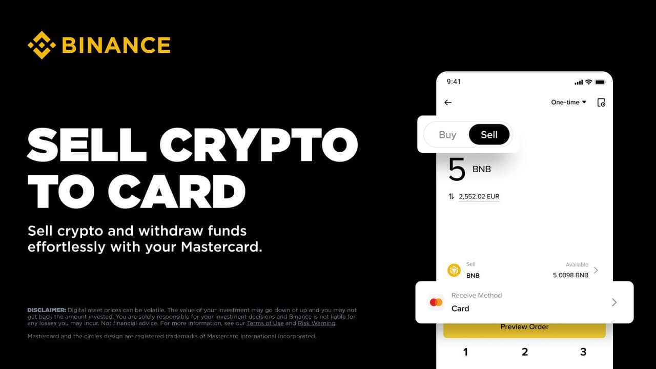 Binance Users Can Now Effortlessly Convert Crypto and Withdraw Funds to their Mastercard