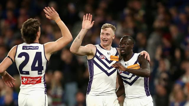 Dockers hit AFL finals full of belief as flat Dogs fall