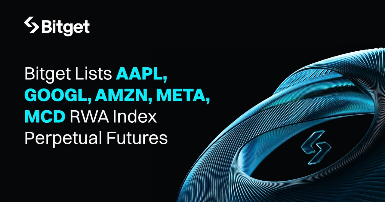 Bitget Lists AAPL, GOOGL, AMZN, META, MCD RWA Index Perpetual Futures