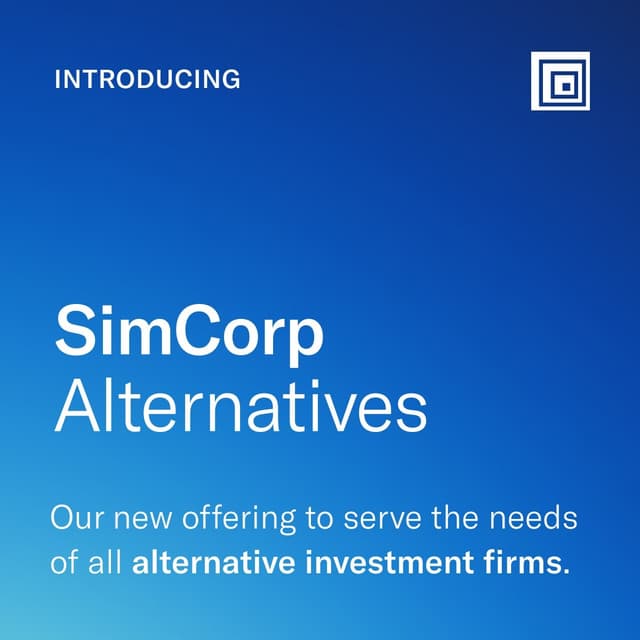 SimCorp to transform private market investing with SimCorp Alternatives