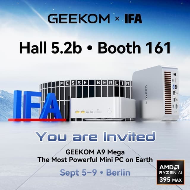 GEEKOM to Unveil World's Most Powerful AI Mini PC at IFA 2025