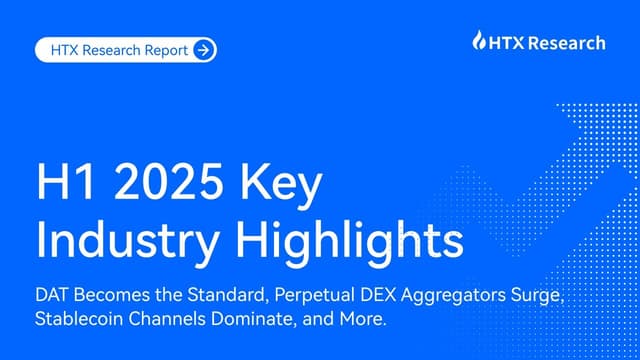 HTX Research: Crypto Industry Flourishes in H1 2025, with TRON and HTX Driving Dual Momentum
