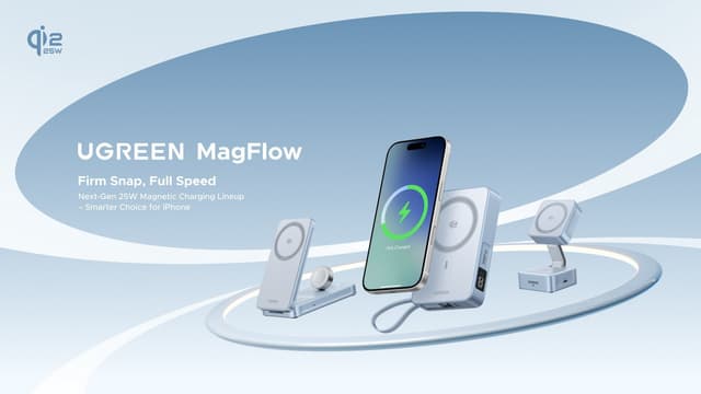 UGREEN Launches New MagFlow Qi2 25W Lineup, Pioneering a New Era of Faster Magnetic Charging