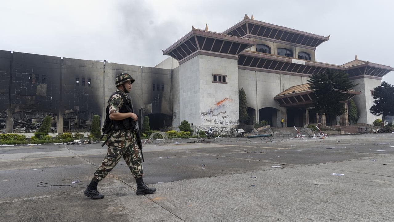 Soldiers guard Nepal's parliament after deadly protests